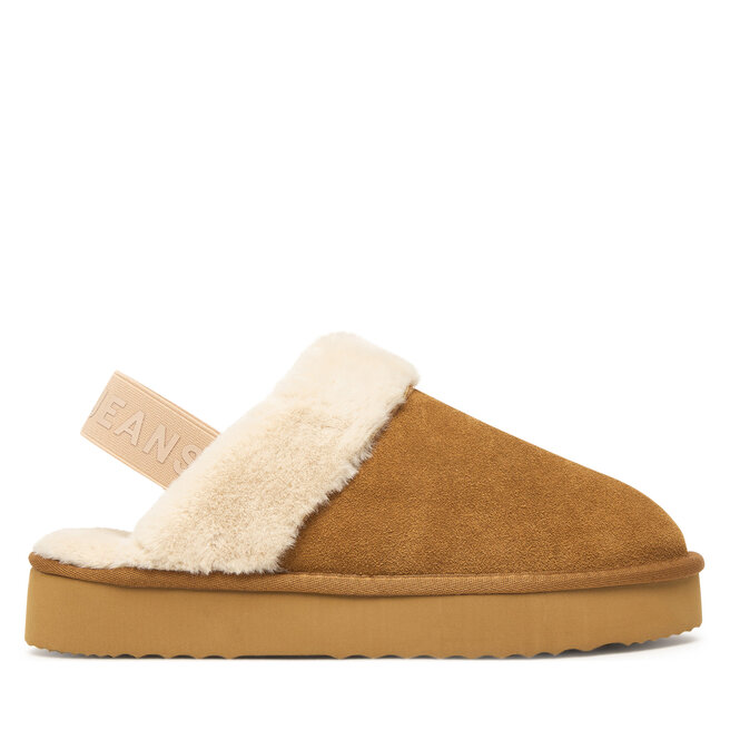 Kapcie Pepe Jeans Dissy Tape W PLS100001 Brązowy - kobiece