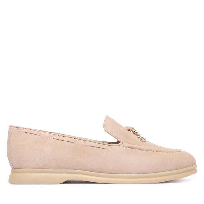Loafersy Guess Aryanai FLTNAI SUE14 Beżowy jasny - kobiece
