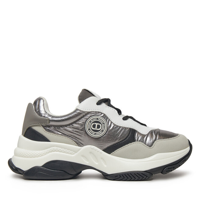 Sneakersy TWINSET 242TGT18C Srebrny - kobiece