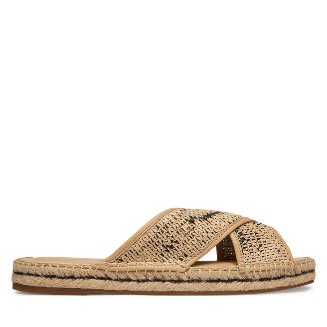 Klapki Tommy Hilfiger Raffia TH FW0FW09139 Beżowy -