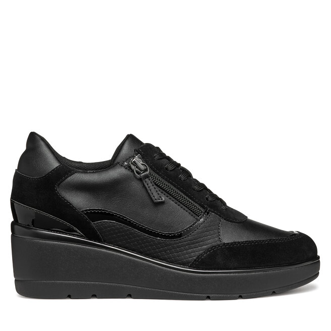 Sneakersy Geox D Ilde D46RAA 05422 C9999 Czarny - kobiece