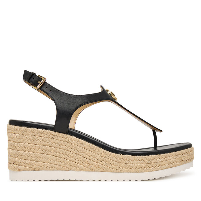 Espadryle MICHAEL Michael Kors Val Thong Wedge 40S6VAMS1L Czarny - kobiece