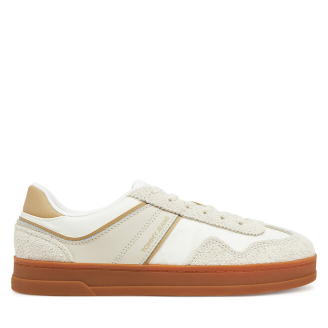 Sneakersy Tommy Jeans The Greenwich Mix Media EN0EN02730 Beżowy - kobiece