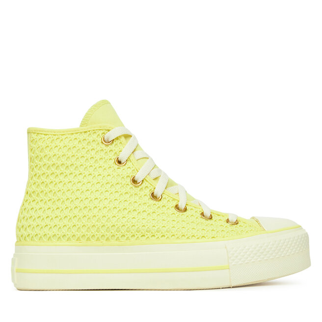 Trampki Converse Chuck Taylor All Star Lift Platform Knit A14967C Żółty - kobiece