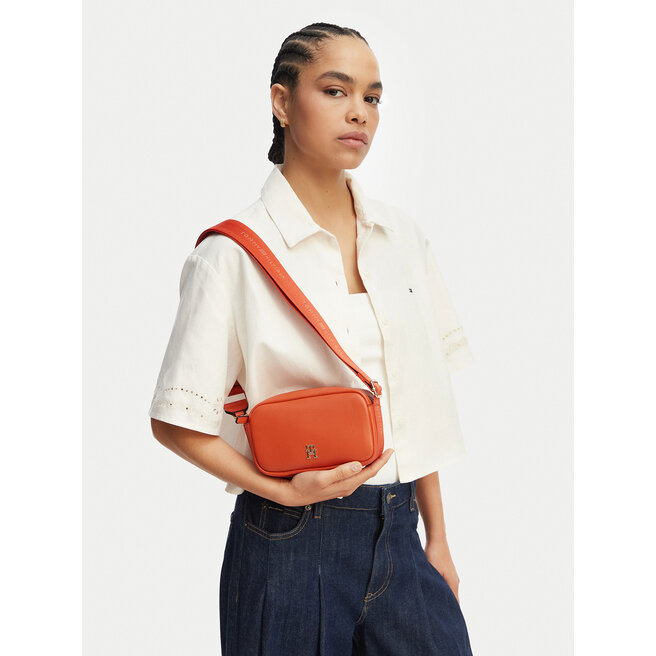 Torebka Tommy Hilfiger Th Logotape Camera Bag AW0AW18741 Pomarańczowy -