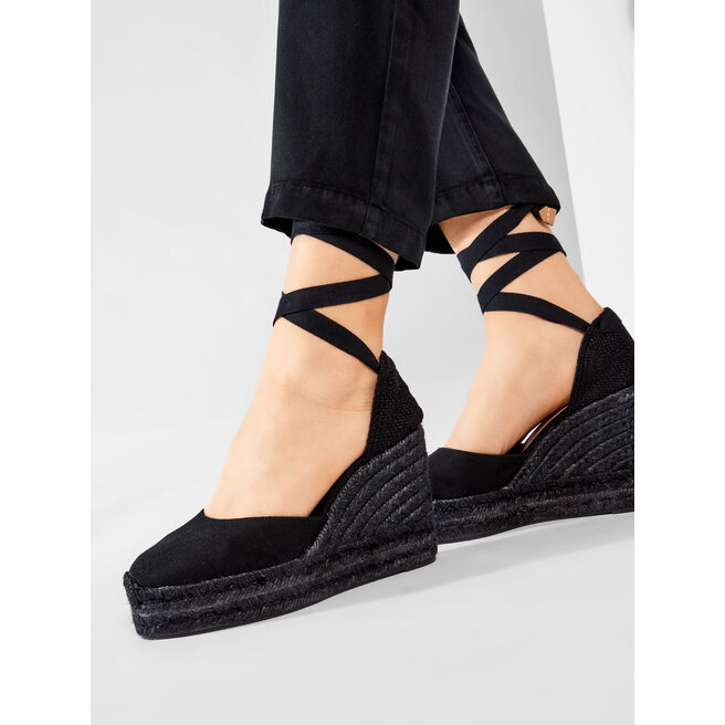 Espadryle Castañer Carina C/8ED/001 020966-100 Czarny - kobiece