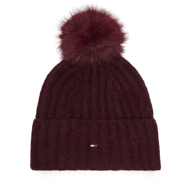 Czapka Tommy Hilfiger Th Flag AW0AW19330 Bordowy -