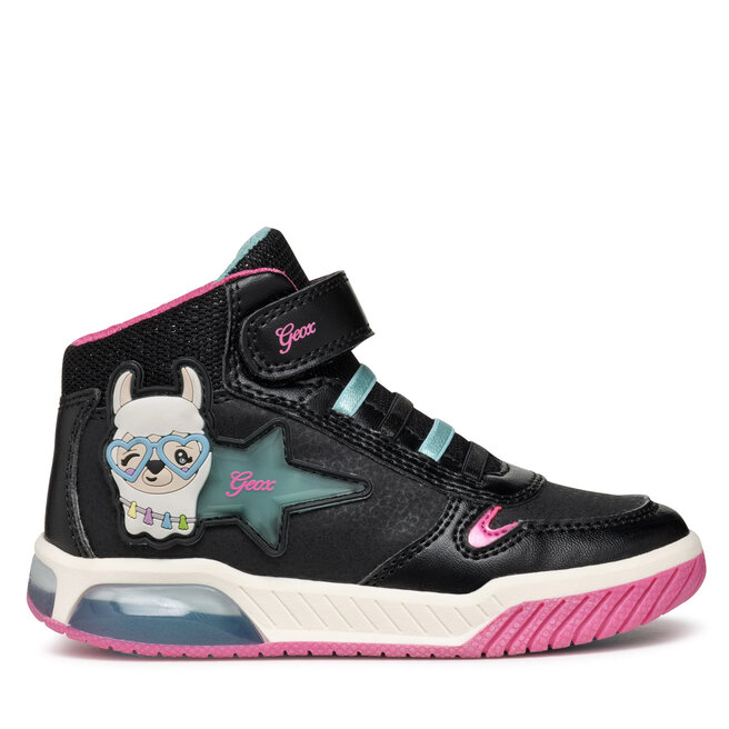 Sneakersy Geox J Inek Girl J36ASC 0CENF C9B4A M Czarny - dziewczęce