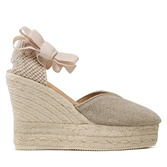 Espadryle Manebi Heart-Shaped Wedge Espadrilles O 7.1 WH Beżowy - kobiece