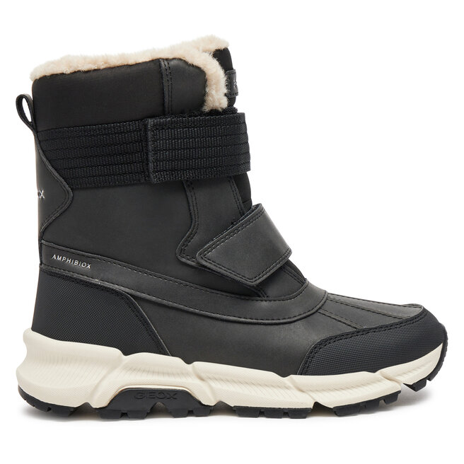 Śniegowce Geox J Flexyper Plus Boy J46LCF 0MEFU C9999 S Czarny - chłopięce