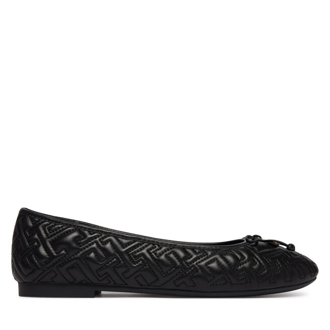 Baleriny Tommy Hilfiger Th Quilted Ballerina FW0FW09264 Czarny -