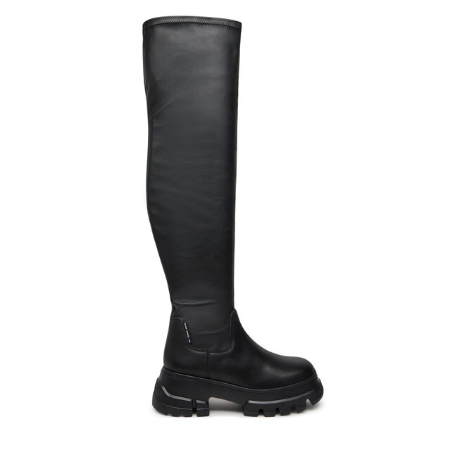 Kozaki Tommy Jeans Tjw Lightweight Otk Boot EN0EN02634 Czarny - kobiece