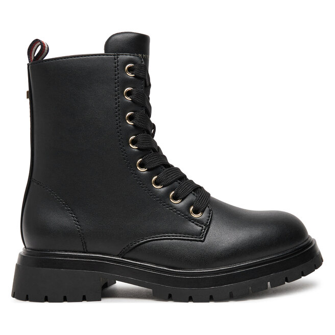 Trapery Tommy Hilfiger Lace-Up Bootie T3A5-33569-1351 M Czarny - dziewczęce