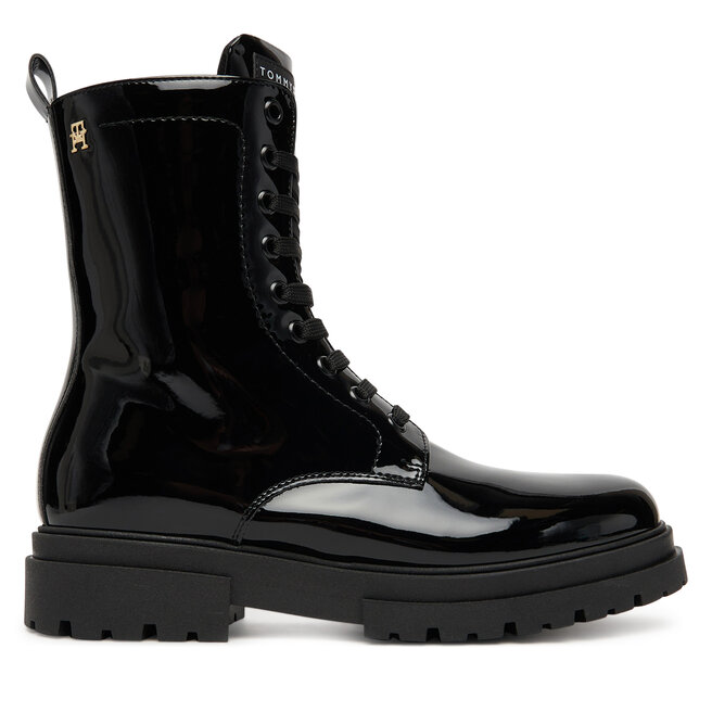 Trapery Tommy Hilfiger Lace-Up Bootie T4A5-34025-0775 D Czarny - dziewczęce