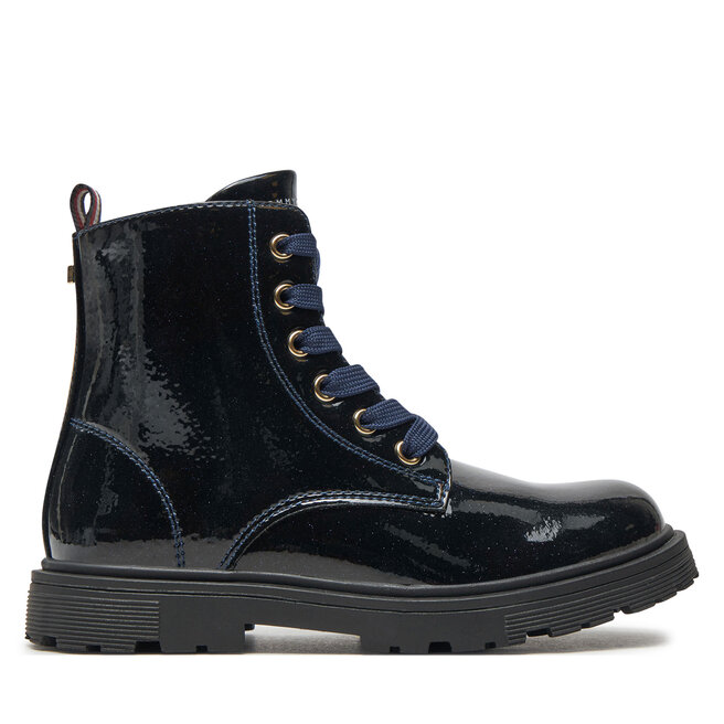Kozaki Tommy Hilfiger Lace-Up Bootie T1A5-33564-1237 S Granatowy - dziewczęce