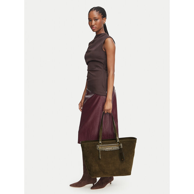 Torebka MICHAEL Michael Kors Jet Set Travel 30F6ATVT4S Khaki -