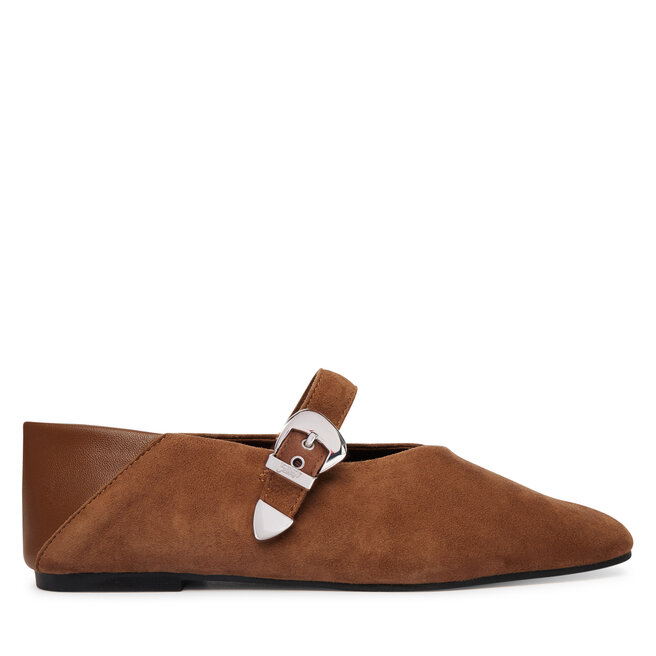 Baleriny Tommy Jeans Tjw Ballerina Suede EN0EN03067 Brązowy -