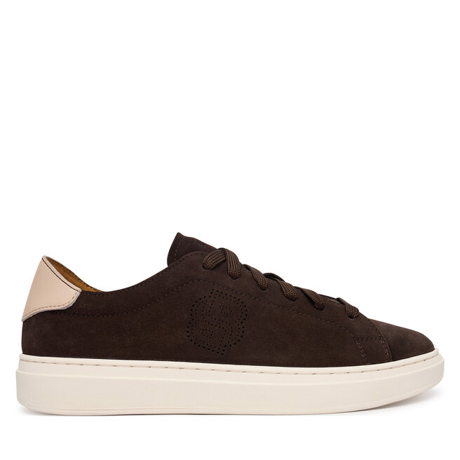 Sneakersy BOSS 50563336 Brązowy ciemny - kobiece