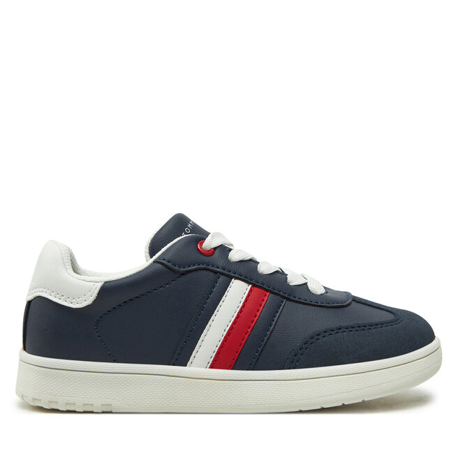 Sneakersy Tommy Hilfiger Stripe Low Cut Lace-Up Sneaker T3X9-33851-1269 M Granatowy - chłopięce