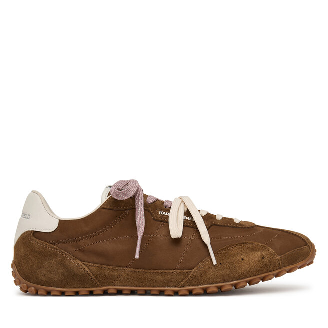 Sneakersy KARL LAGERFELD KL55922L Brązowy - męskie