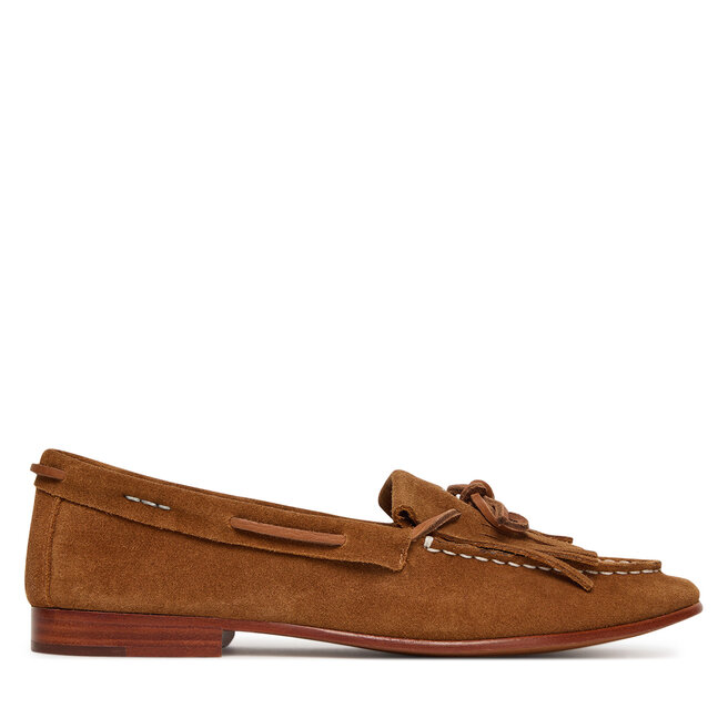 Loafersy Polo Ralph Lauren 818942648003 Brązowy - kobiece