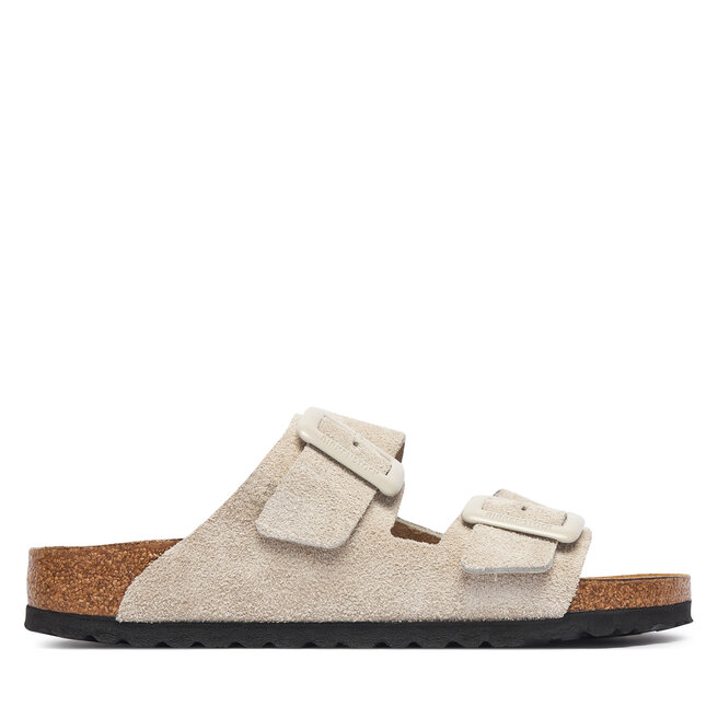 Klapki Birkenstock Arizona Cushion Buckle 1033088 Kremowy -