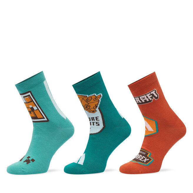 Skarpety długie adidas Adidas Minecraft Youth Socks KR2354 Zielony - dziecięce