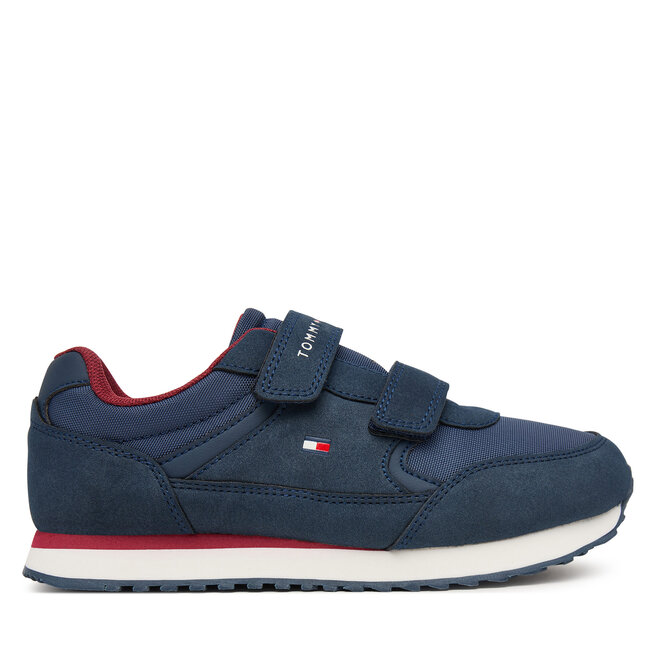 Sneakersy Tommy Hilfiger Low Cut Velcro Sneaker T1X9-35253-1960 S Granatowy - chłopięce