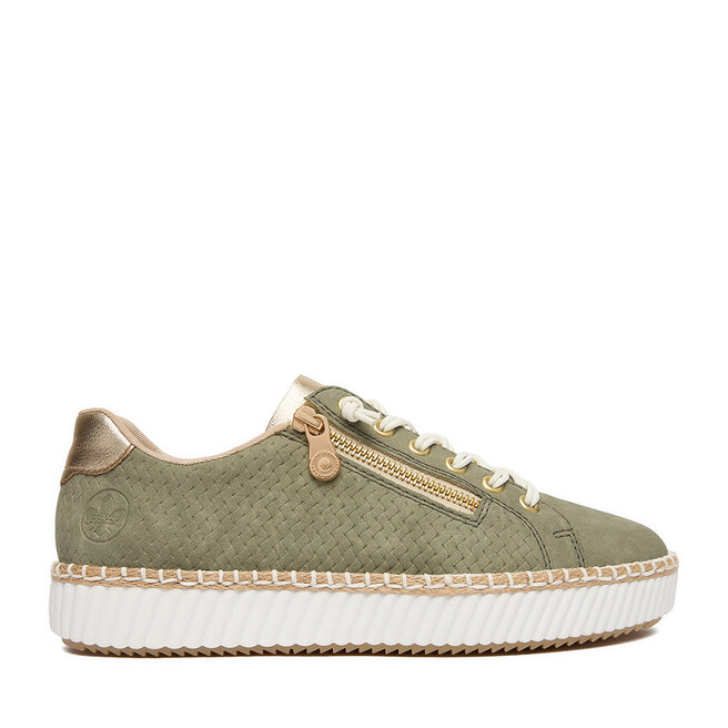 Sneakersy Rieker M2940-52 Zielony - kobiece