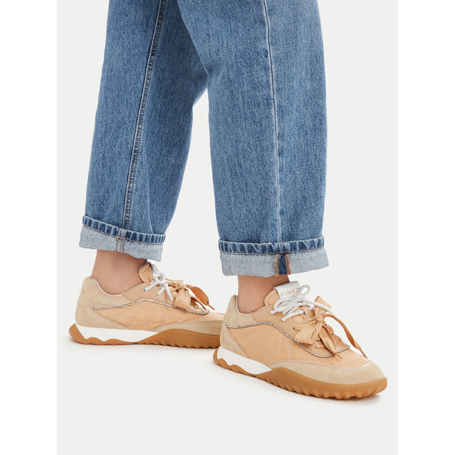 Sneakersy PINKO Gea 02 SS0179 P076 Beżowy - kobiece