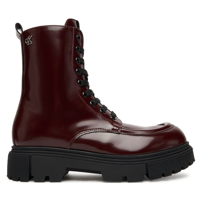 Trapery Calvin Klein Tronchetto Allacciato V4A5-83132-1453 Bordowy - dziewczęce