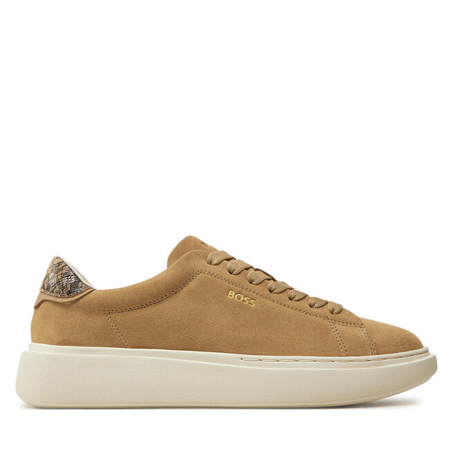 Sneakersy BOSS Amber Tenn 50536263 Beżowy - kobiece