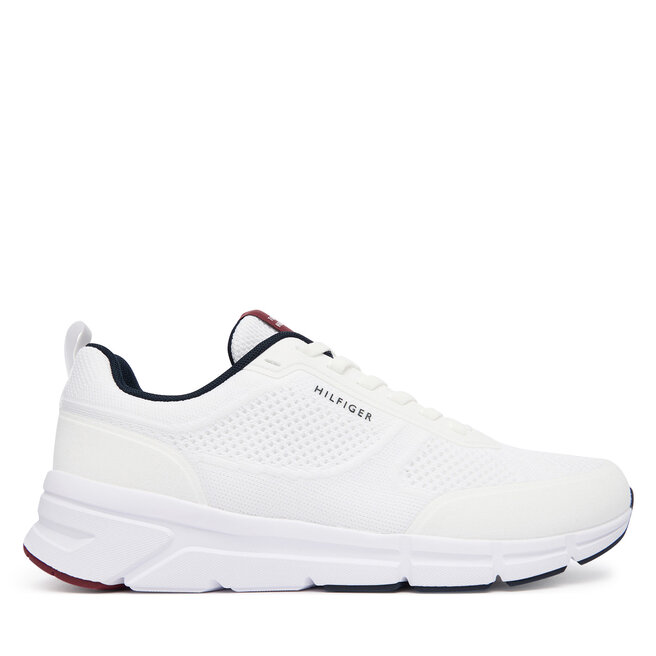 Sneakersy Tommy Hilfiger Light Knitted Hilfiger Runner FM0FM06010 Biały - męskie