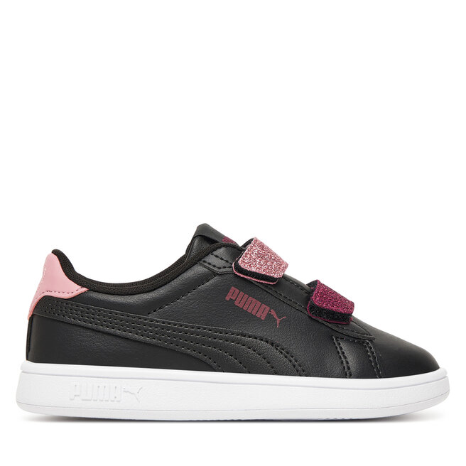 Sneakersy Puma Smash 3.0 L Glitter Velcro V Ps 395609 07 Czarny - dziewczęce