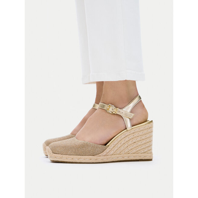 Espadryle MICHAEL Michael Kors Kenzie Wedge 40S6KZMS3D Beżowy - kobiece
