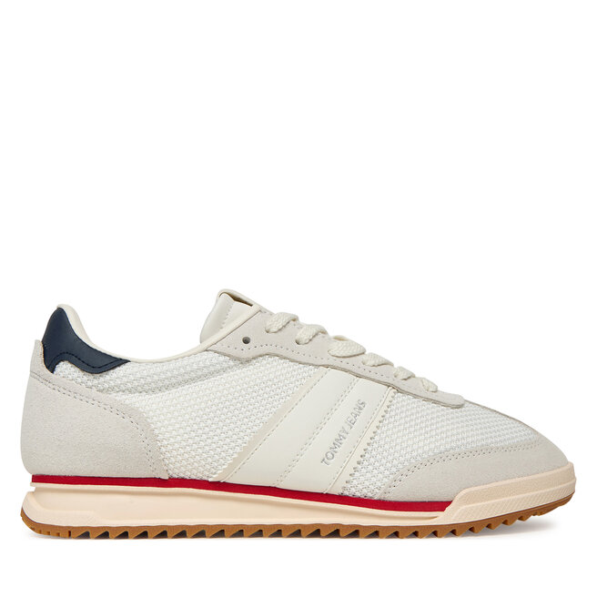 Sneakersy Tommy Jeans Tjw Low Profile Runner EN0EN02862 Écru - kobiece