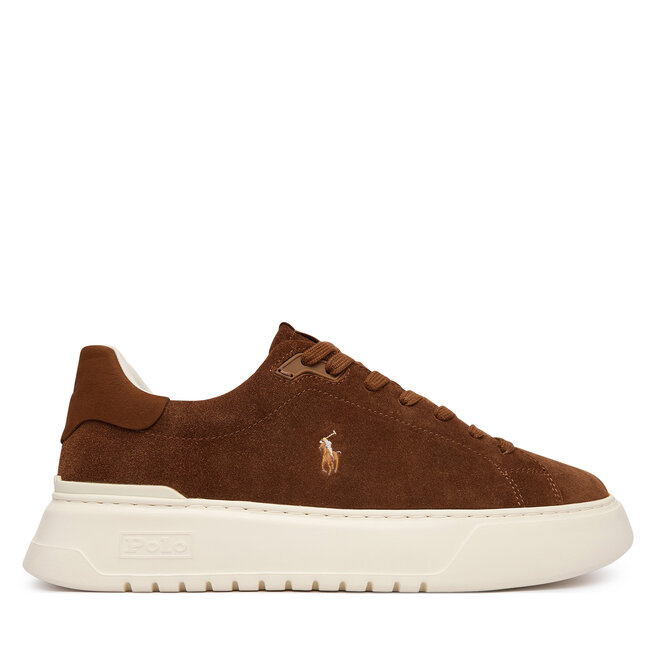 Sneakersy Polo Ralph Lauren Rlite Court 809P15729003 Brązowy jasny - męskie