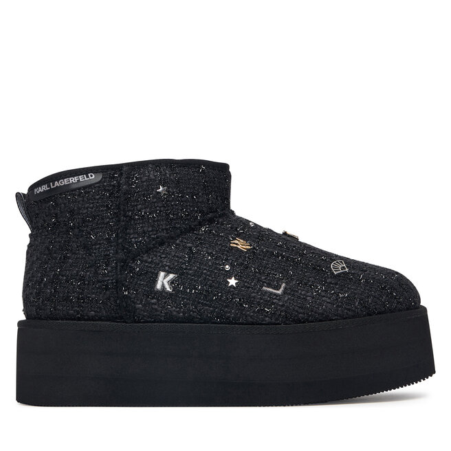 Śniegowce KARL LAGERFELD Thermo Charms & Studs KL48524B Czarny - kobiece