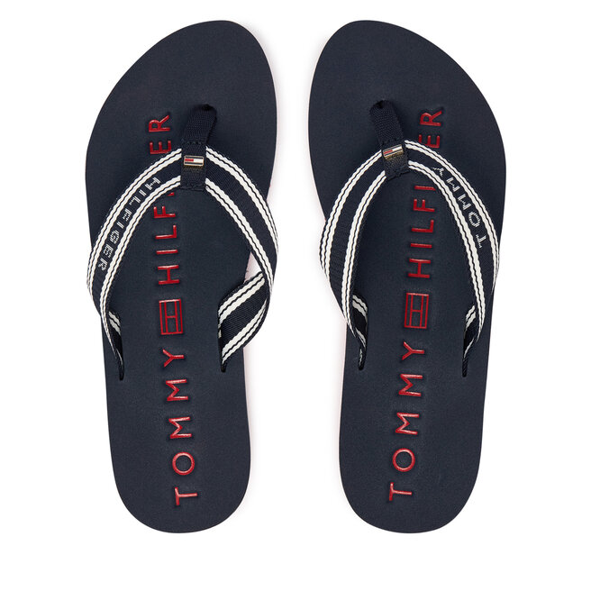 Japonki Tommy Hilfiger Th Webbing Summer Sandal FW0FW09193 Granatowy -