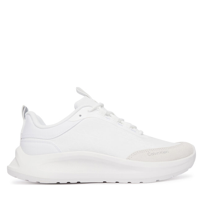 Sneakersy Calvin Klein Light Eva Runn Laceup Aop HW0HW03292 Biały - kobiece