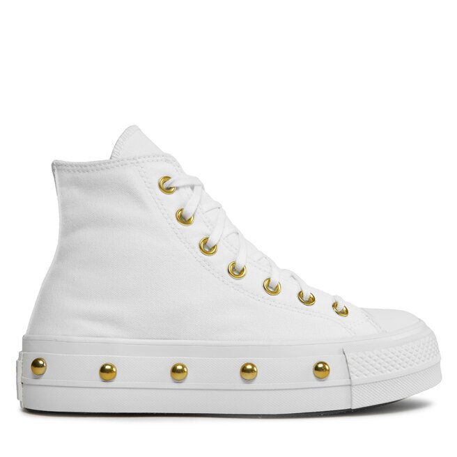Trampki Converse Chuck Taylor All Star Lift Platform Star Studded A06787C Biały - kobiece