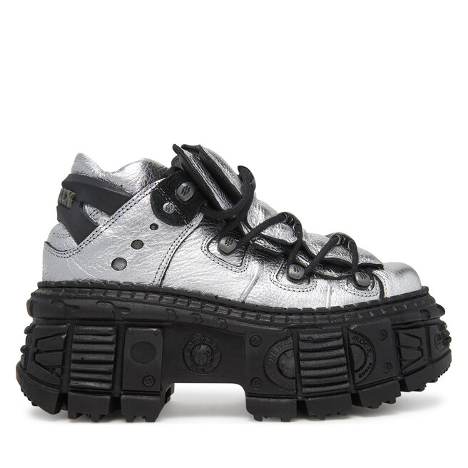 Sneakersy NEW ROCK M-106WALL-C16 Srebrny - kobiece