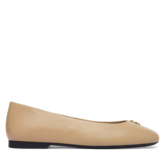 Baleriny Tommy Hilfiger Th Plate FW0FW09374 Beżowy -