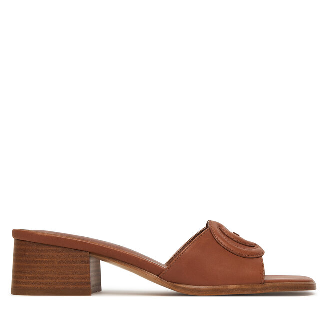 Klapki Guess FLJCNN LEA03 Brązowy -