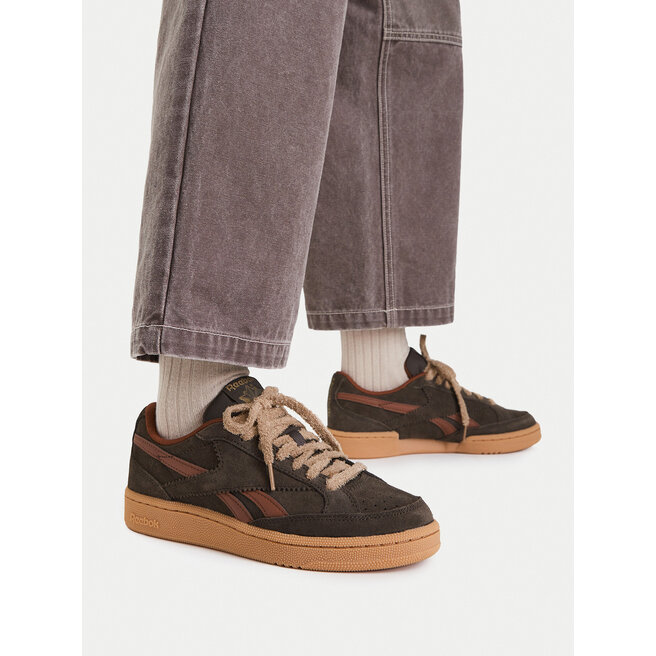 Sneakersy Reebok EO-CLUB C GROUNDS 70 100260679 Brązowy - kobiece