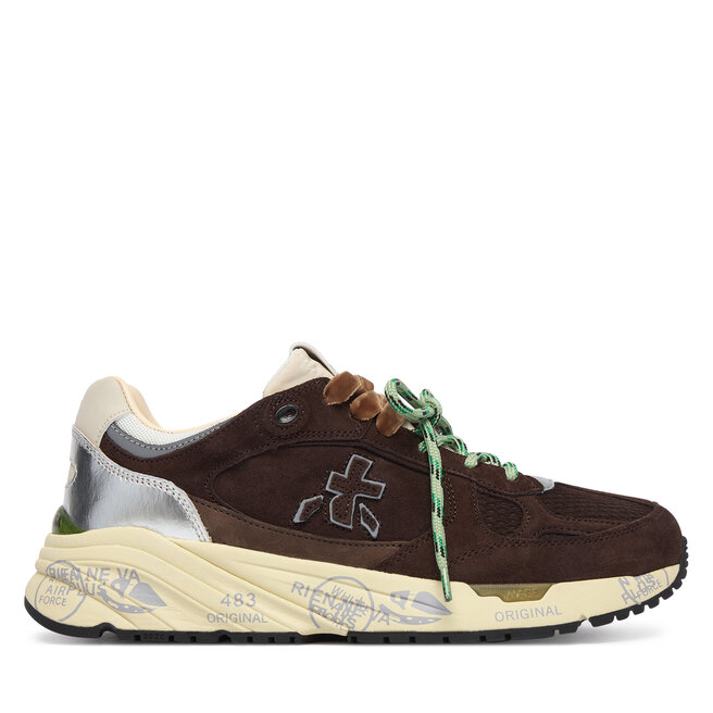 Sneakersy Premiata Mased Var 8596L Brązowy ciemny - kobiece