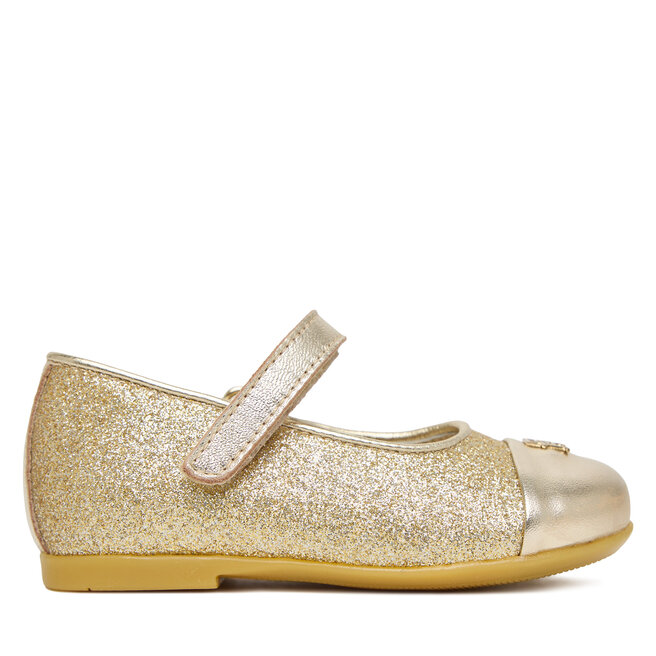 Baleriny Tommy Hilfiger T1A3-34413-0454 M Złoty -