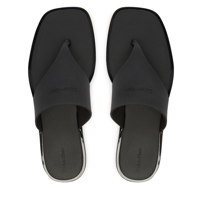 Japonki Calvin Klein Jelly Sandal Thong Mat Tran Tpu HW0HW02964 Czarny -