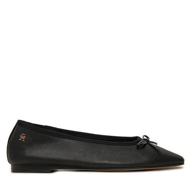 Baleriny Tommy Hilfiger Soft Leather FW0FW08355 Czarny -