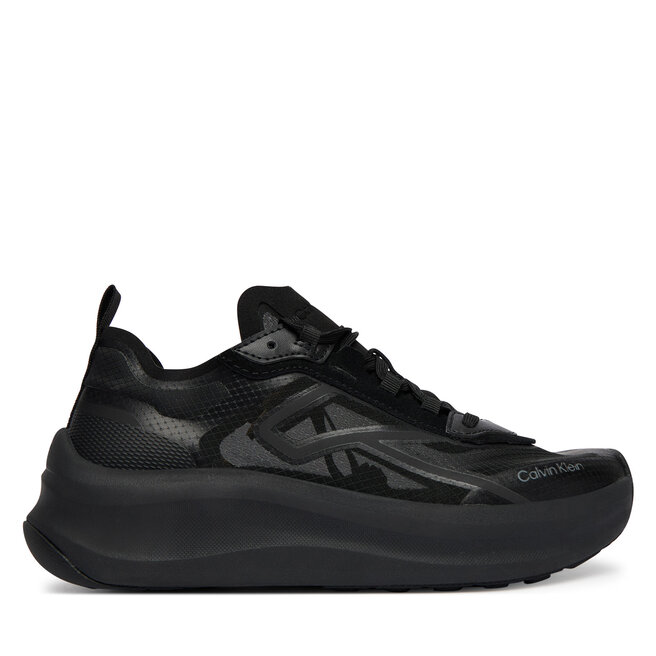Sneakersy Calvin Klein Chunky Run Ckstripe Lup Tran Rip HW0HW03005 Czarny - kobiece